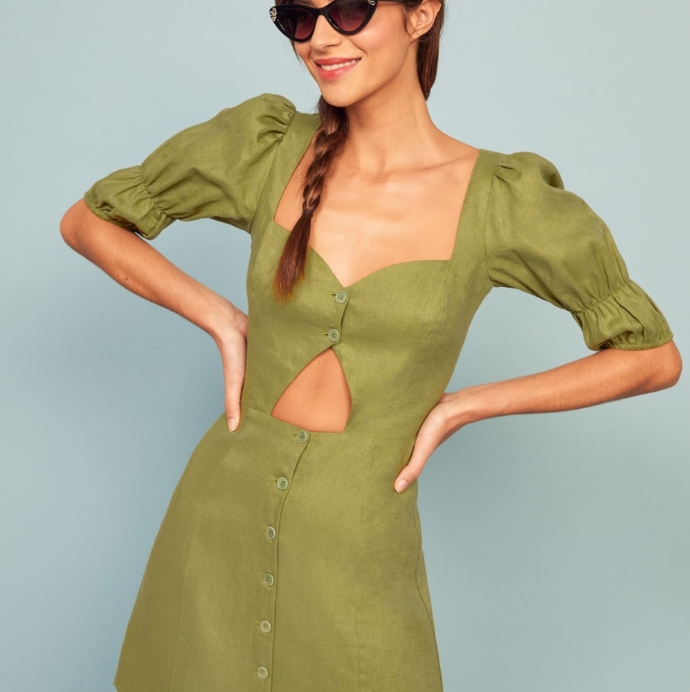 Reformation | Clay Dress | Green | NWOT
